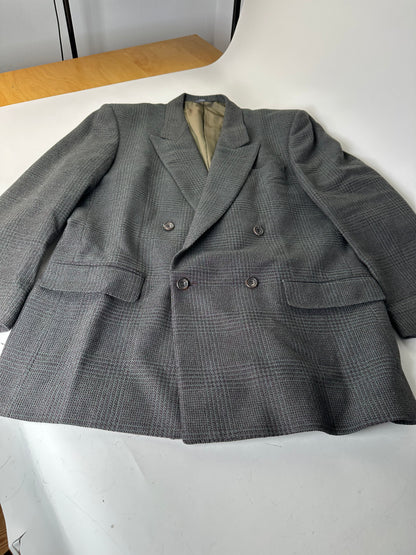 Vintage Balenciaga Men's Wool Blend Blazer Grey M