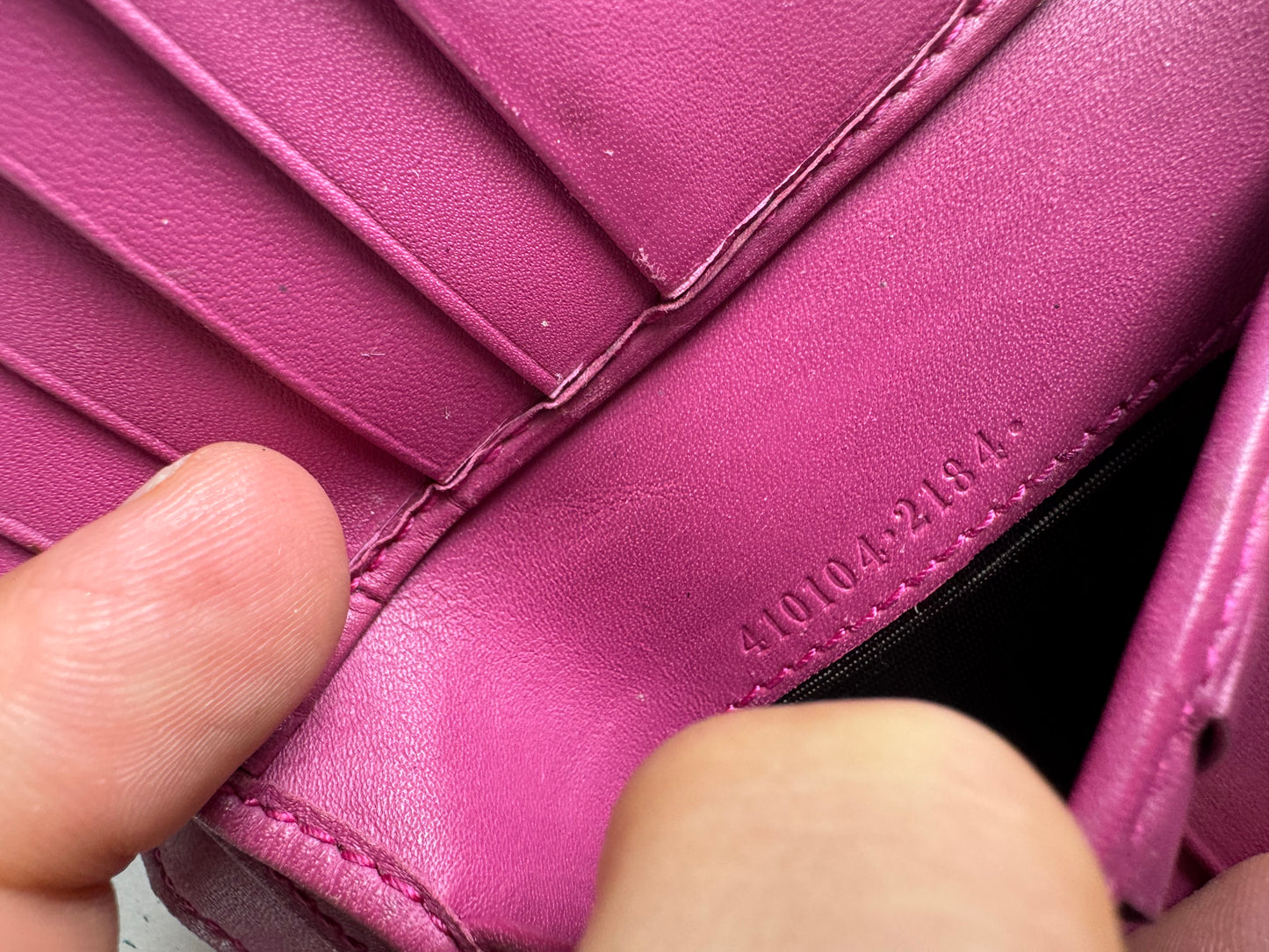 Vintage Gucci Ophidia Monogram leather wallet gray red