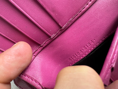 Vintage Gucci Ophidia Monogram leather wallet gray red