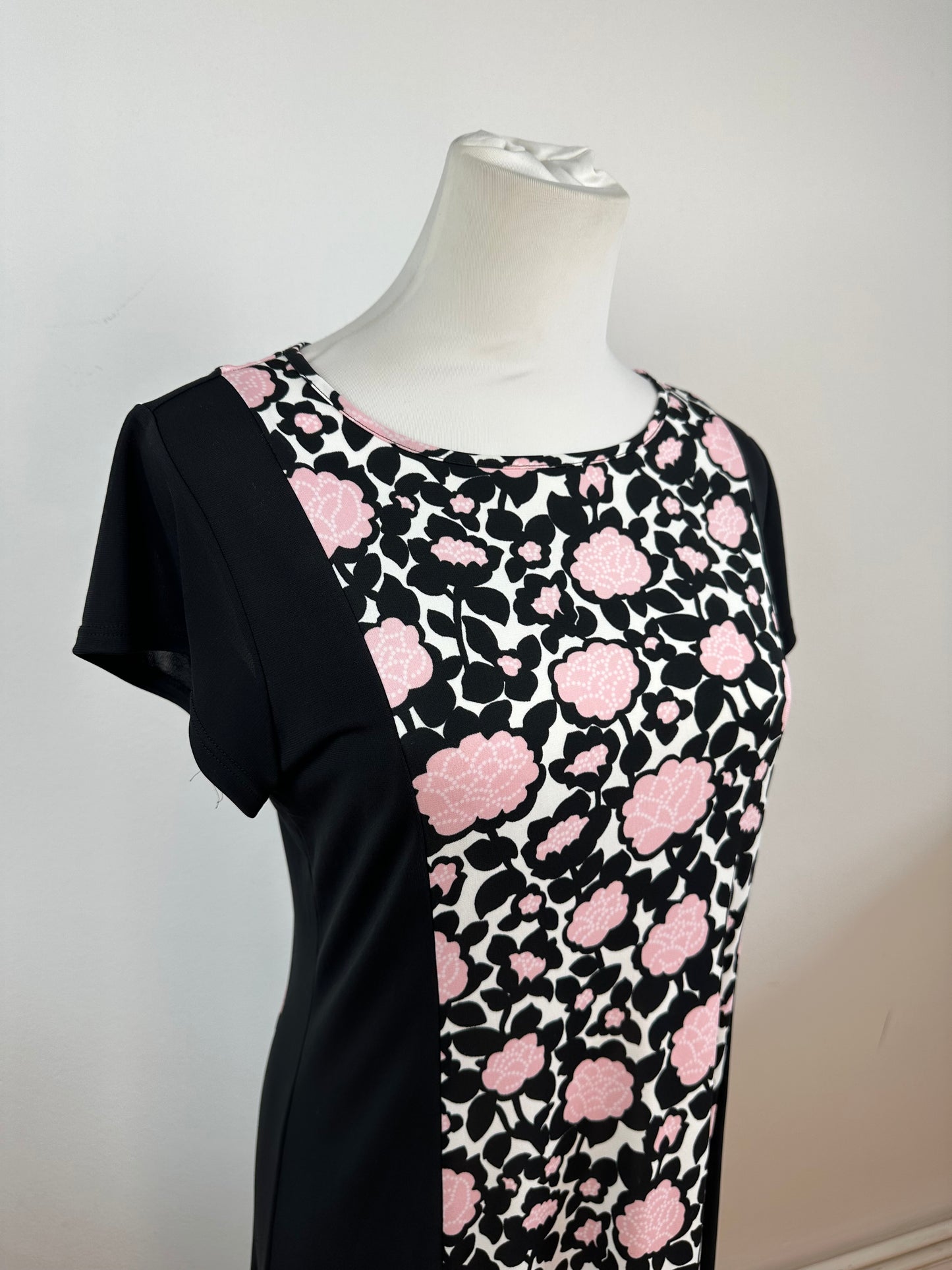 Vintage Courreges Abstract Dress black Pink M