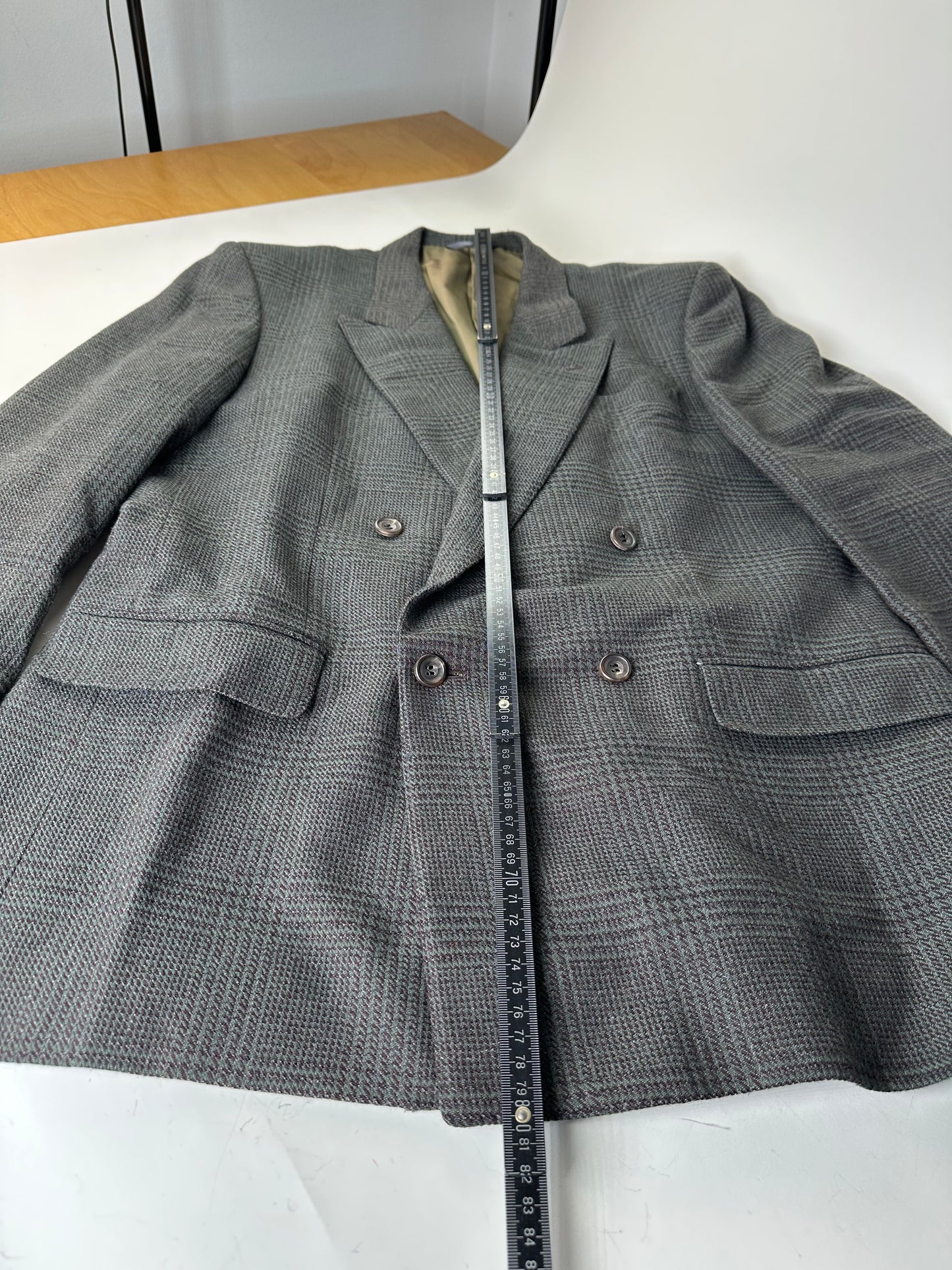 Vintage Balenciaga Men's Wool Blend Blazer Grey M