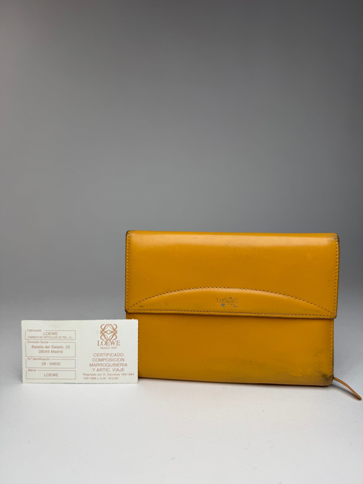 Vintage Loewe Madrid Leather Wallet Yellow