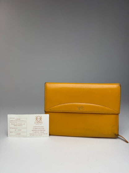Vintage Loewe Madrid Leather Wallet Yellow