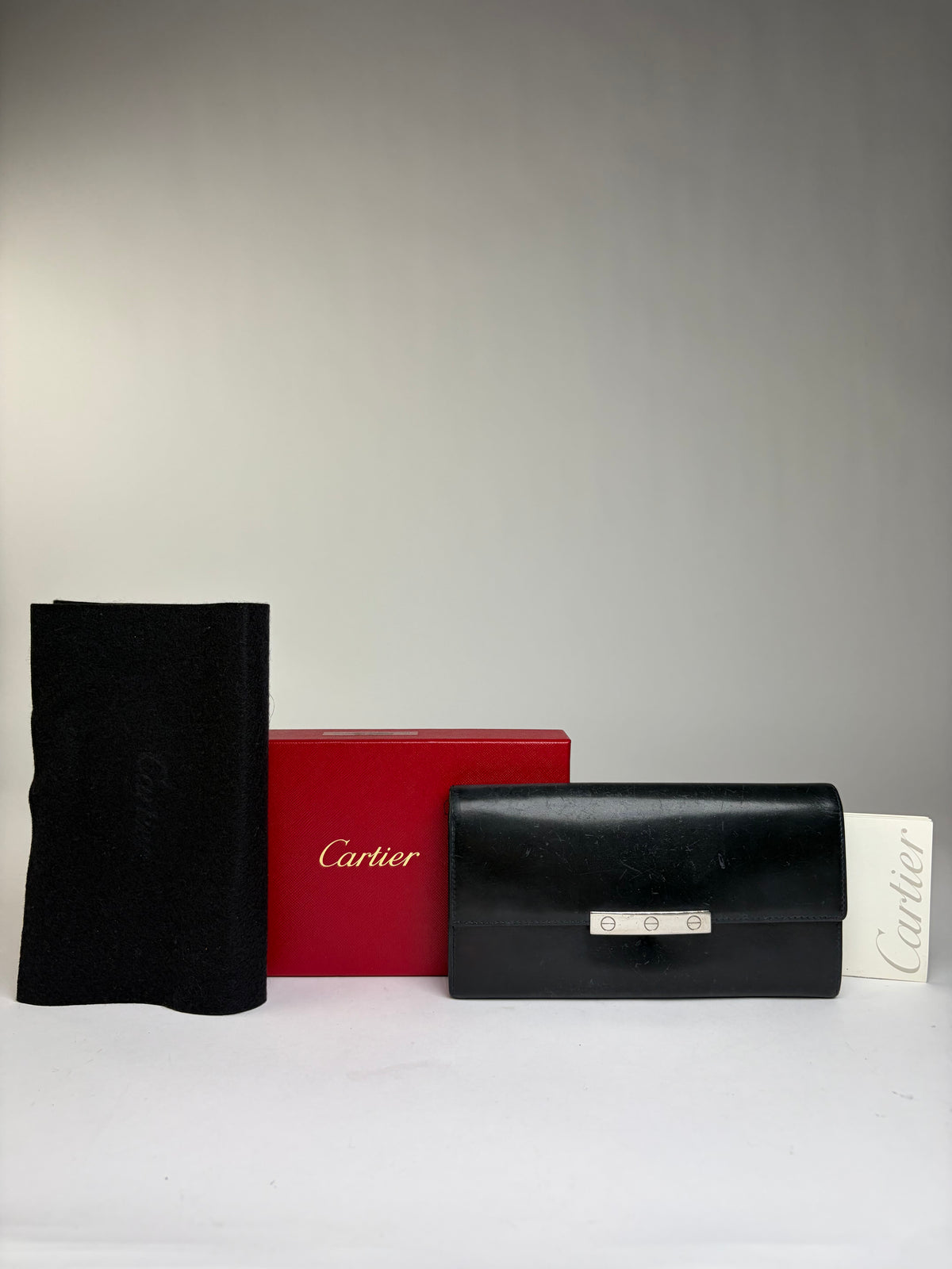 Vintage Cartier Must de Cartier Bifold Wallet Late 1990s Black