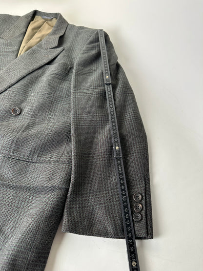 Vintage Balenciaga Men's Wool Blend Blazer Grey M
