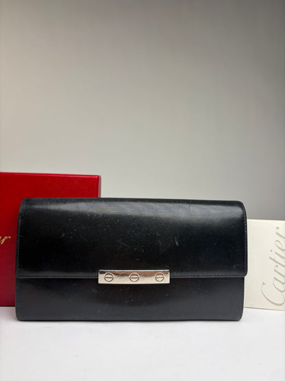 Vintage Cartier Must de Cartier Bifold Wallet Late 1990s Black