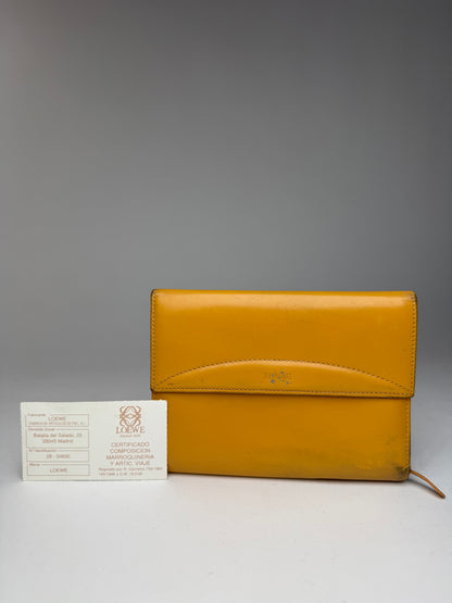 Vintage Loewe Madrid Leather Wallet Yellow