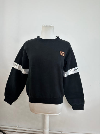 Vintage Courreges Cotton Blend Sweatshirt Black M