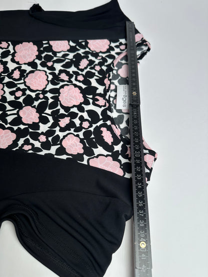 Vintage Courreges Abstract Dress black Pink M