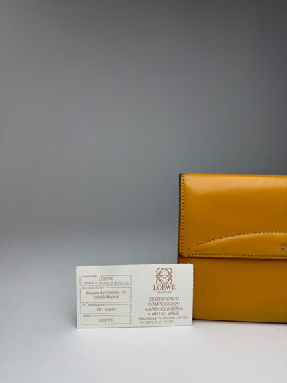 Vintage Loewe Madrid Leather Wallet Yellow