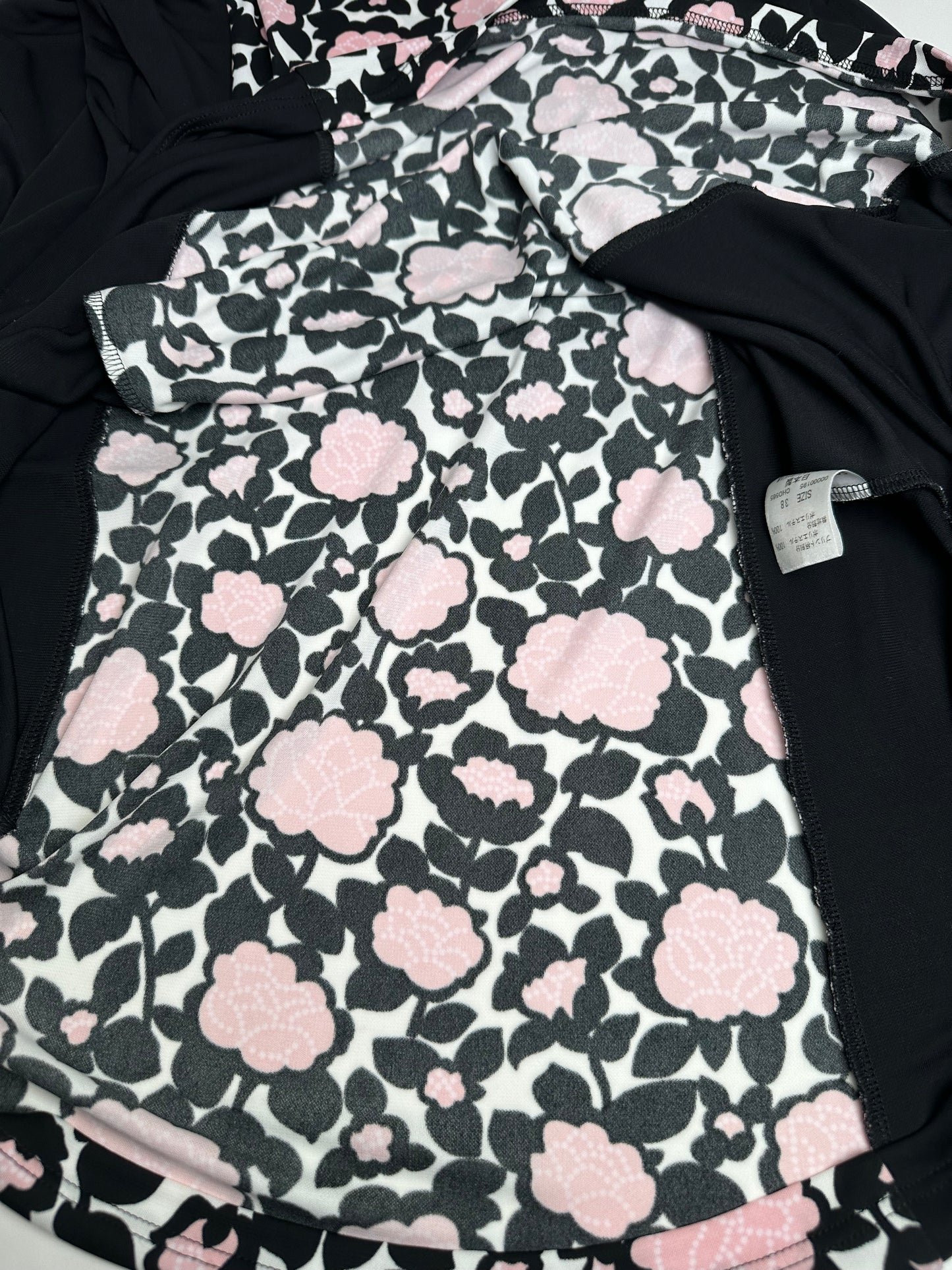 Vintage Courreges Abstract Dress black Pink M