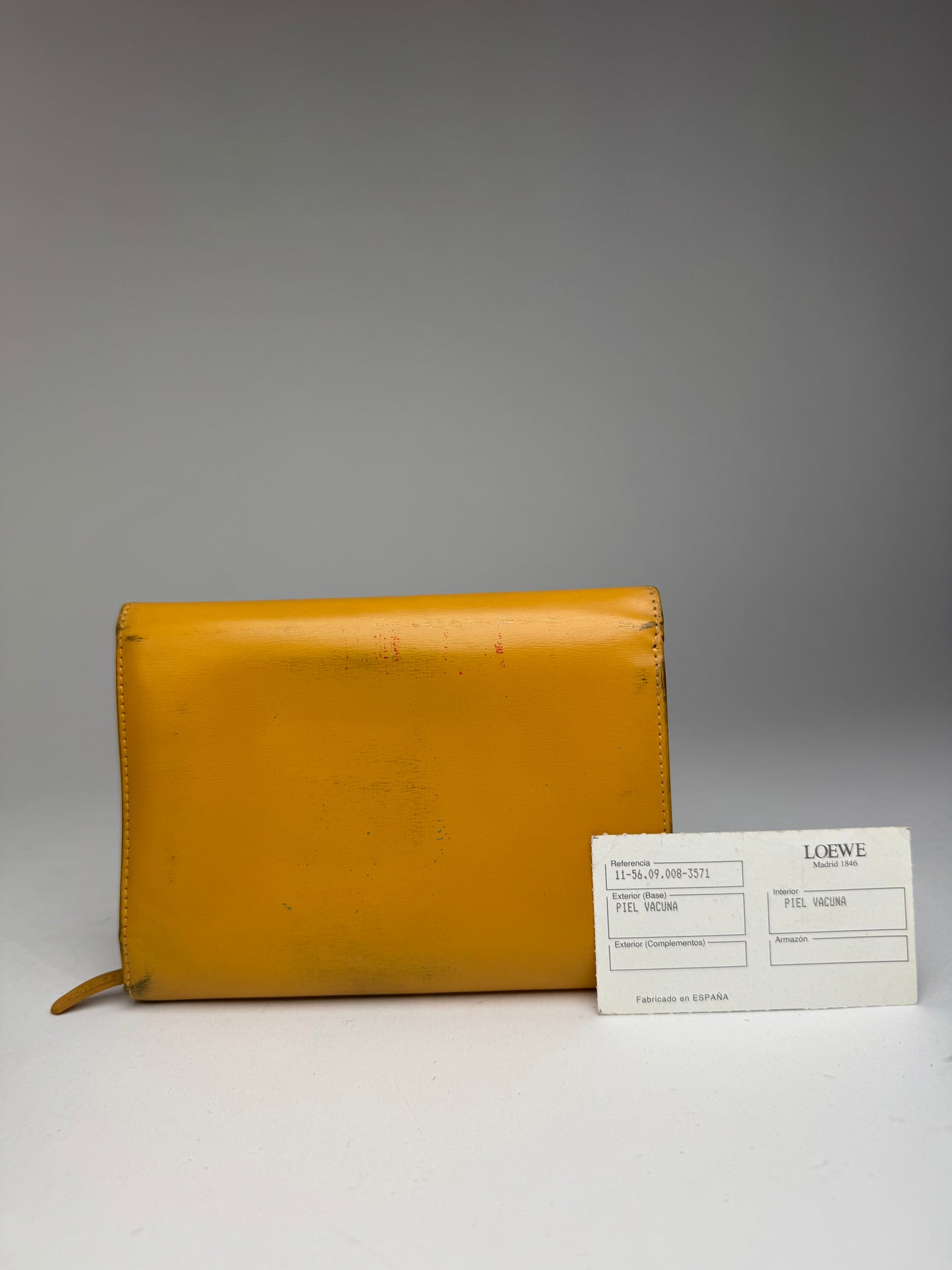 Vintage Loewe Madrid Leather Wallet Yellow