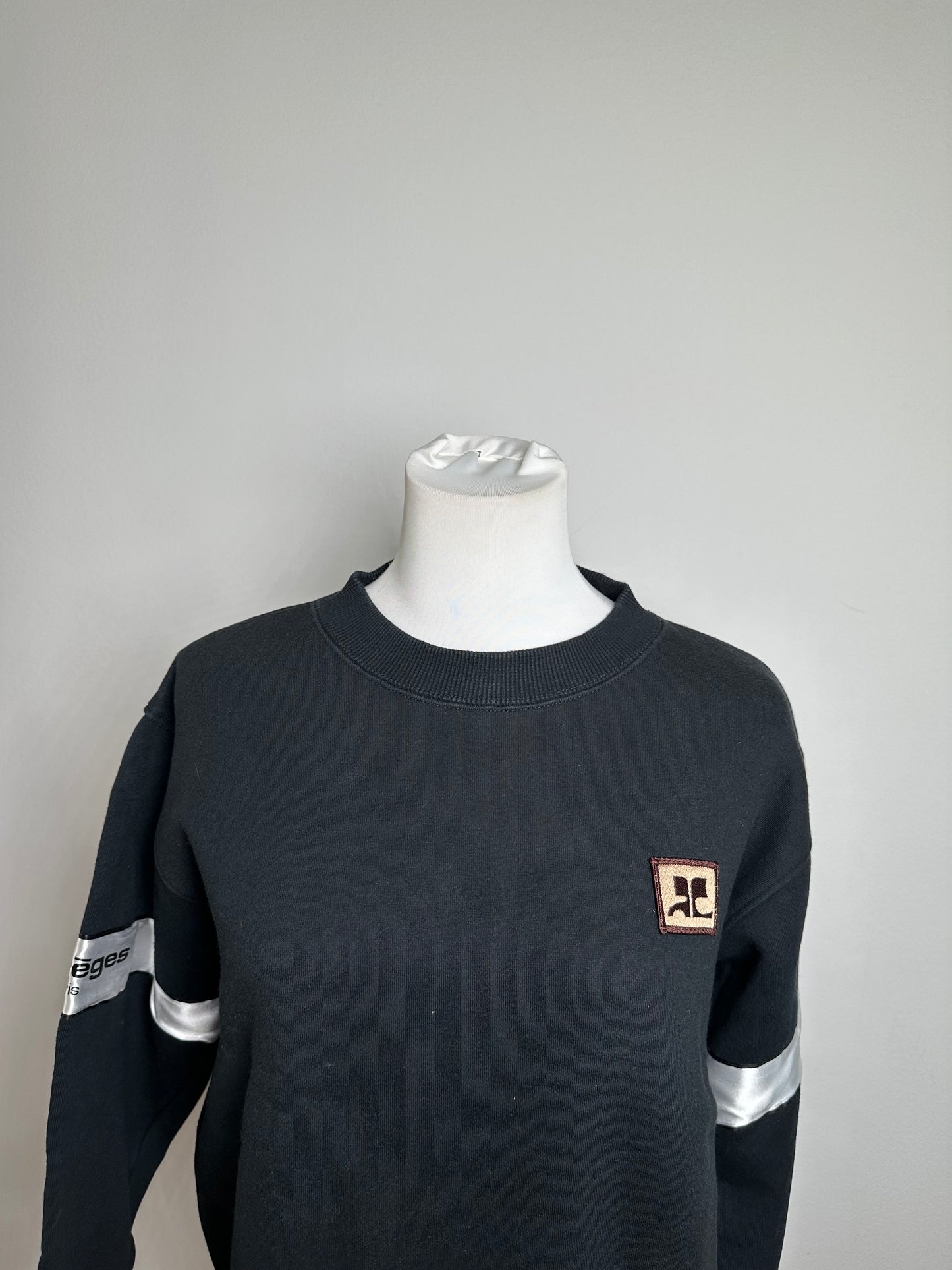 Vintage Courreges Cotton Blend Sweatshirt Black M