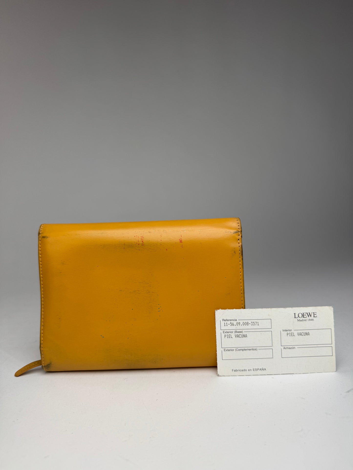 Vintage Loewe Madrid Leather Wallet Yellow