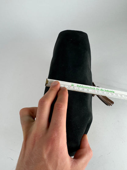 Vintage Loewe Madrid Suede Leather Clutch black brown