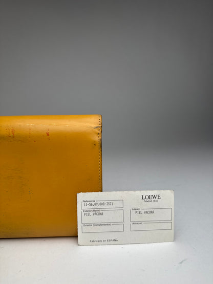Vintage Loewe Madrid Leather Wallet Yellow