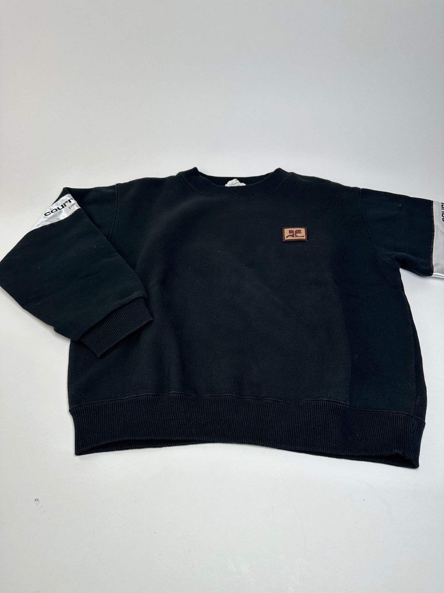 Vintage Courreges Cotton Blend Sweatshirt Black M