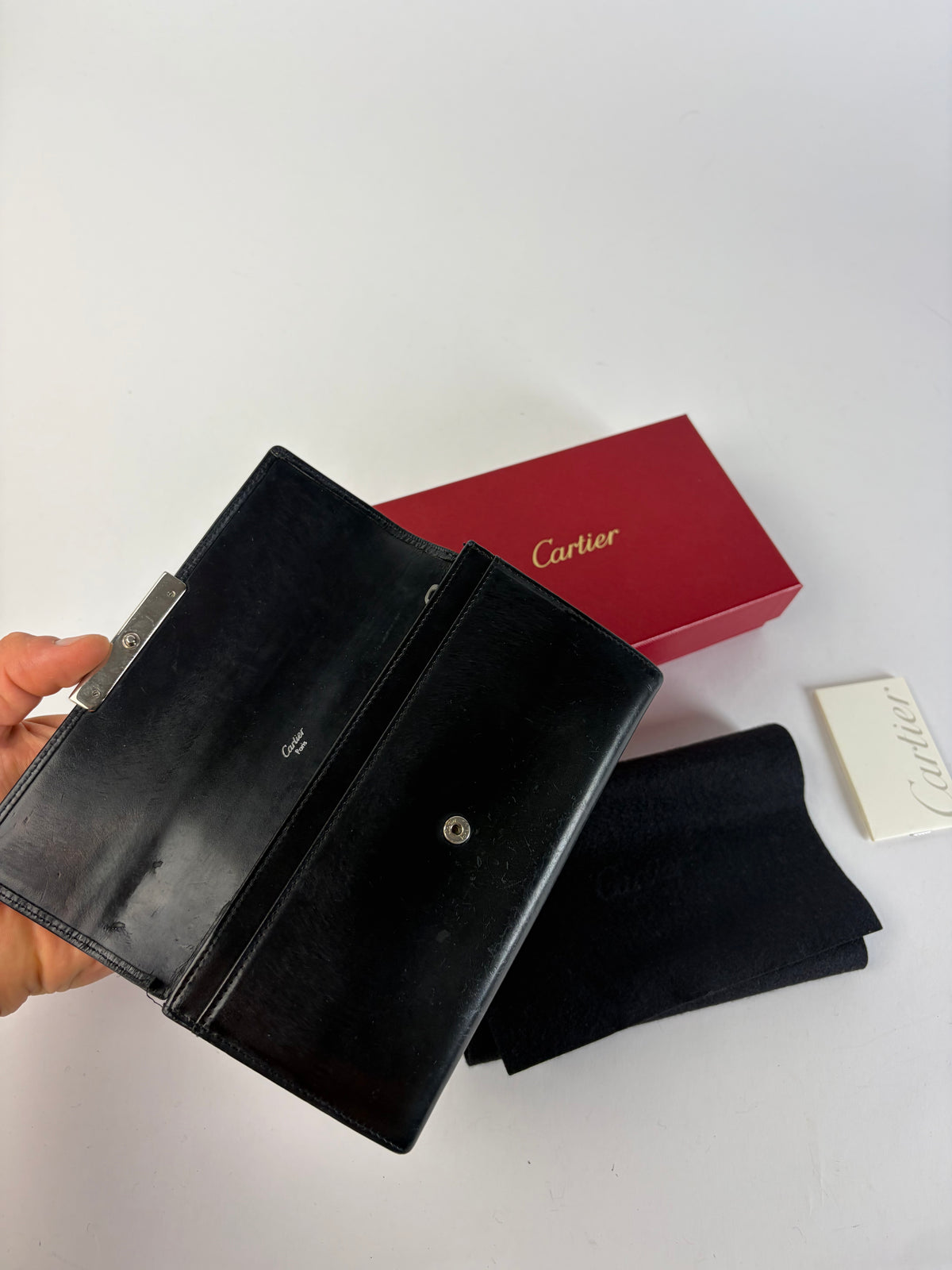 Vintage Cartier Must de Cartier Bifold Wallet Late 1990s Black