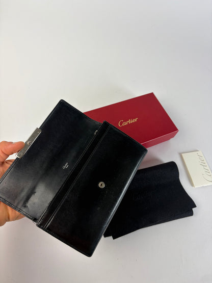 Vintage Cartier Must de Cartier Bifold Wallet Late 1990s Black