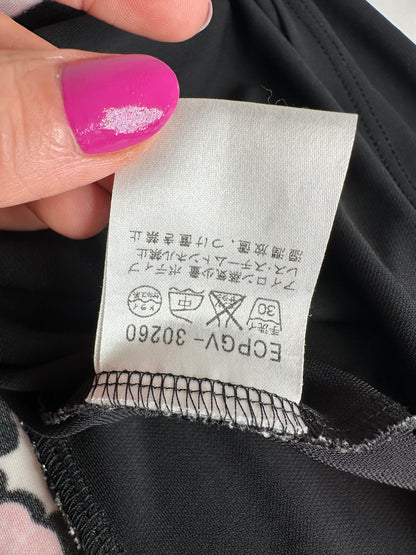Vintage Courreges Abstract Dress black Pink M