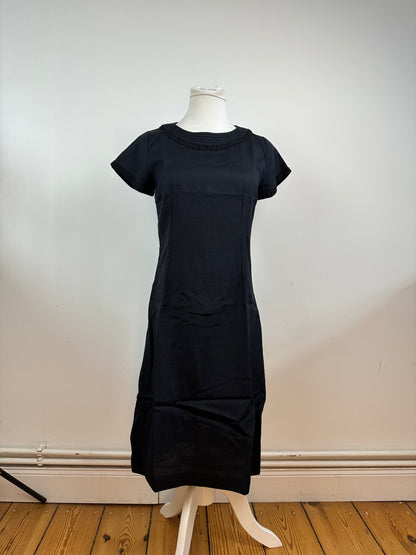 Vintage Givenchy Linen Dress Black M