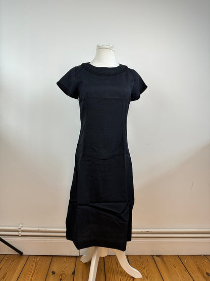 Vintage Givenchy Linen Dress Black M