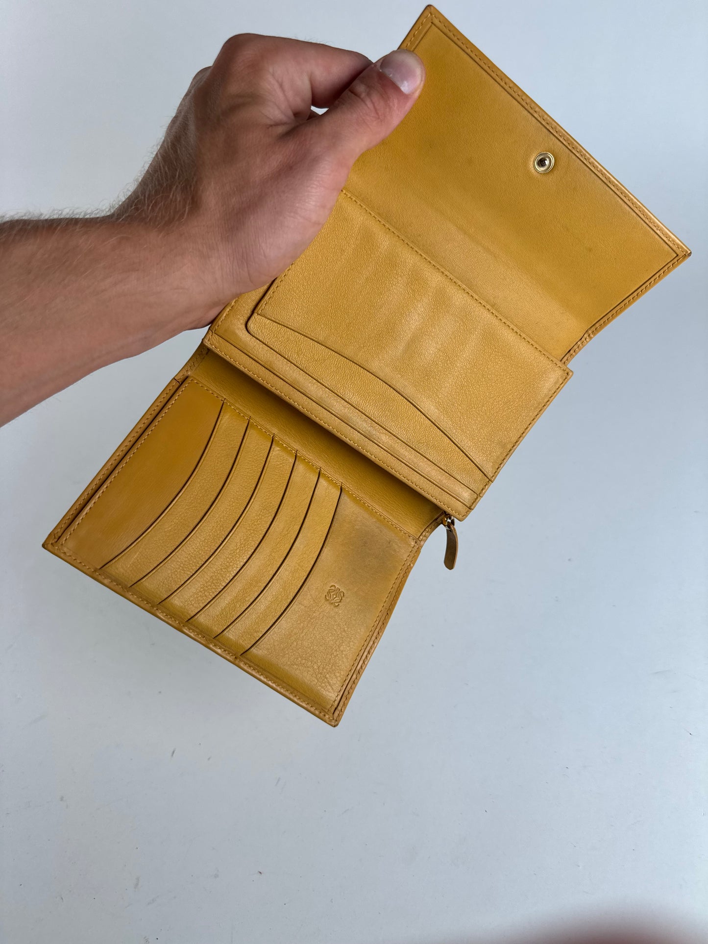 Vintage Loewe Madrid Leather Wallet Yellow