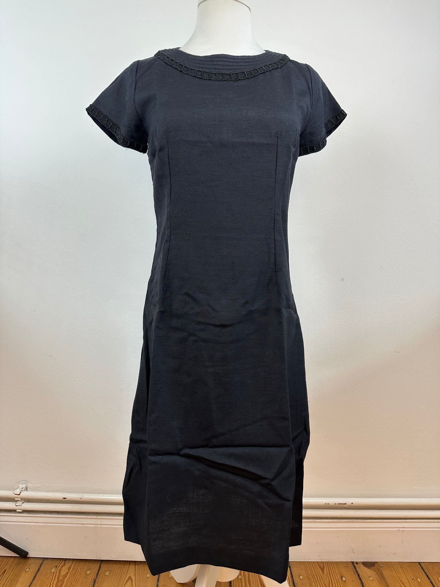Vintage Givenchy Linen Dress Black M