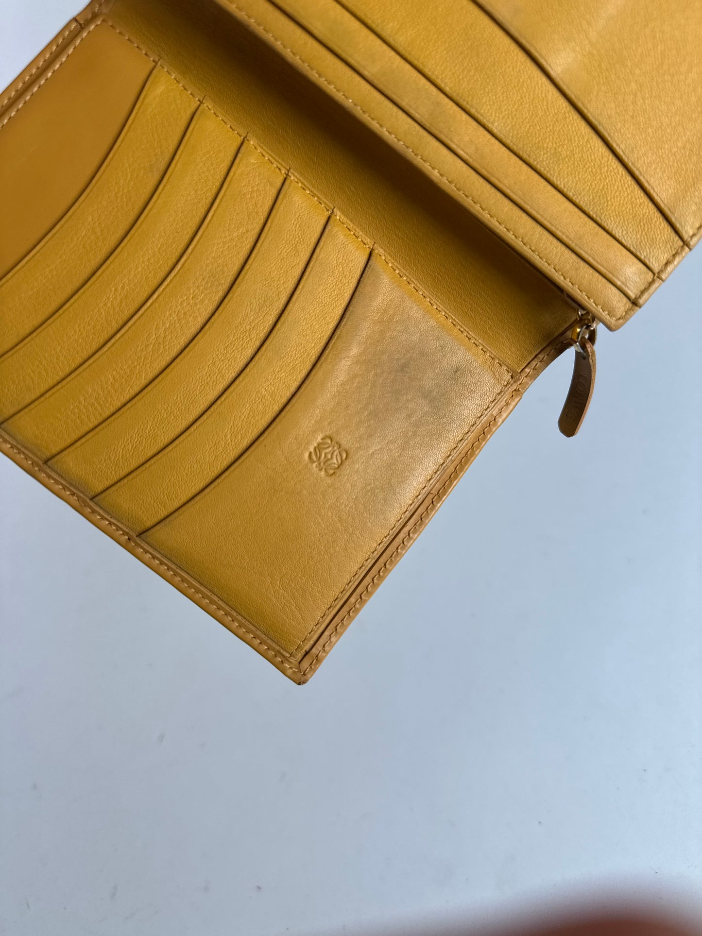 Vintage Loewe Madrid Leather Wallet Yellow