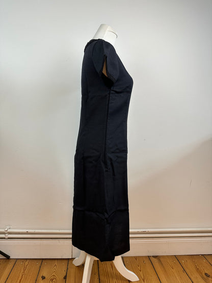 Vintage Givenchy Linen Dress Black M
