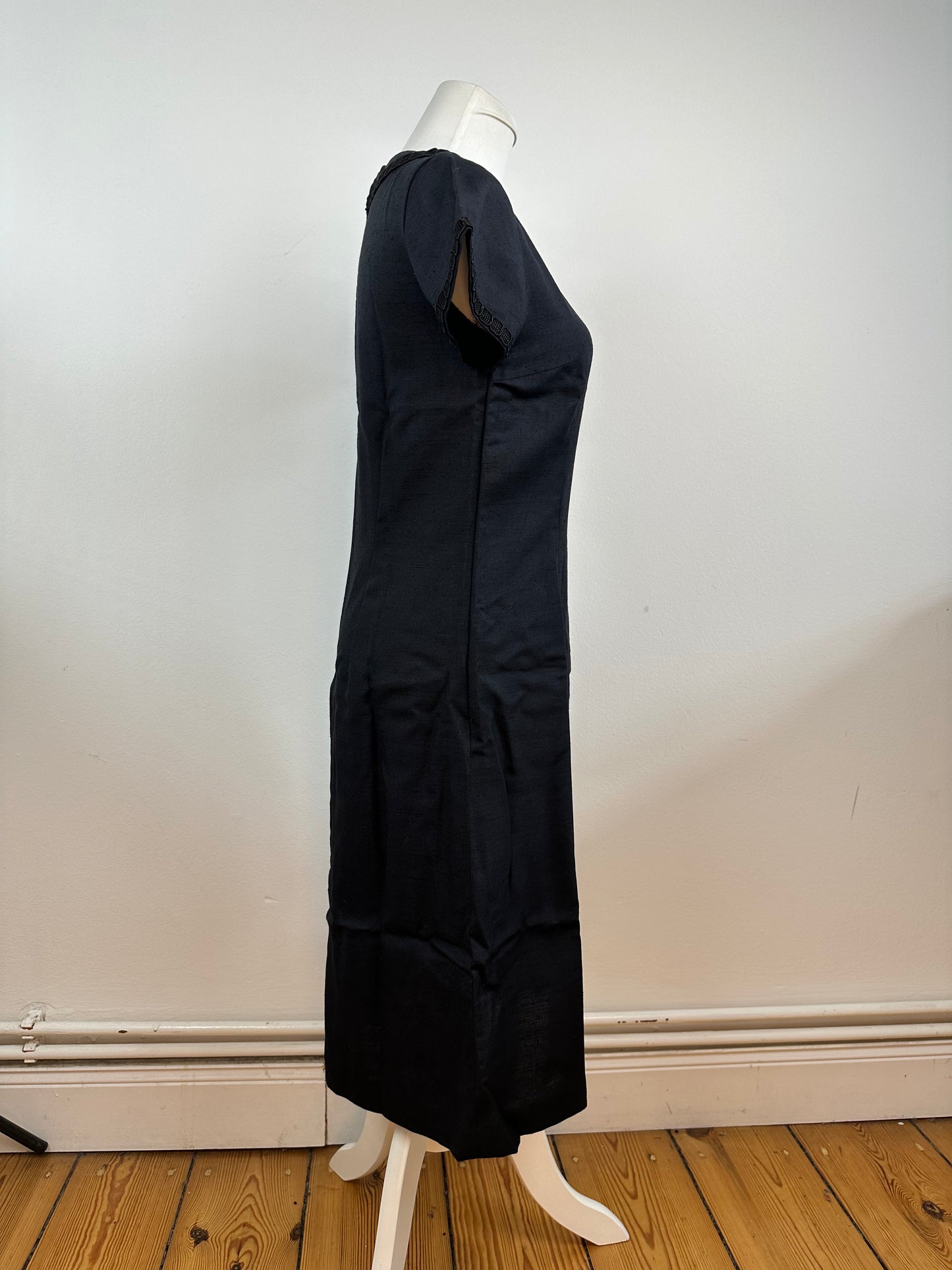 Vintage Givenchy Linen Dress Black M