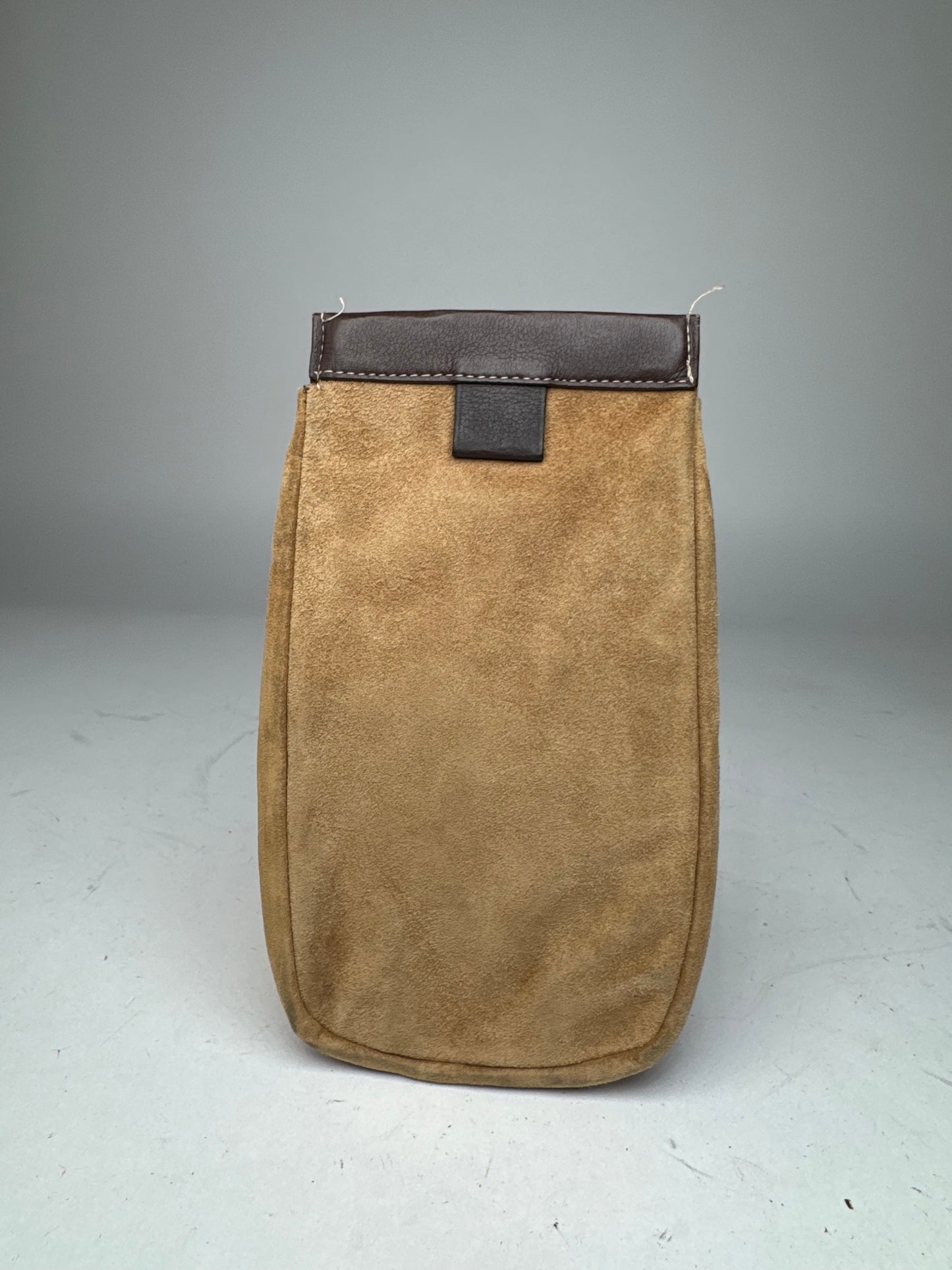 Vintage Loewe Suede Leather Pouch Brown