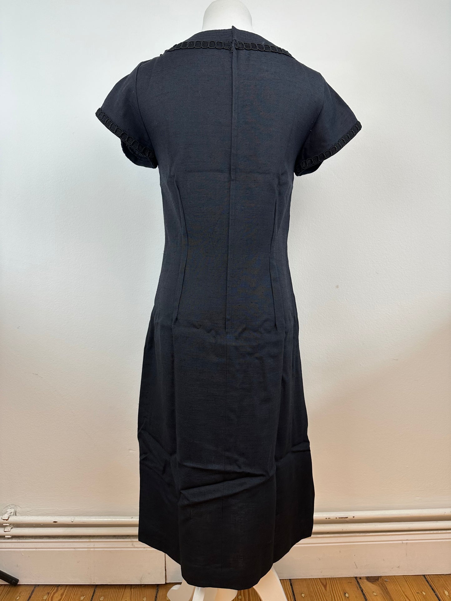 Vintage Givenchy Linen Dress Black M