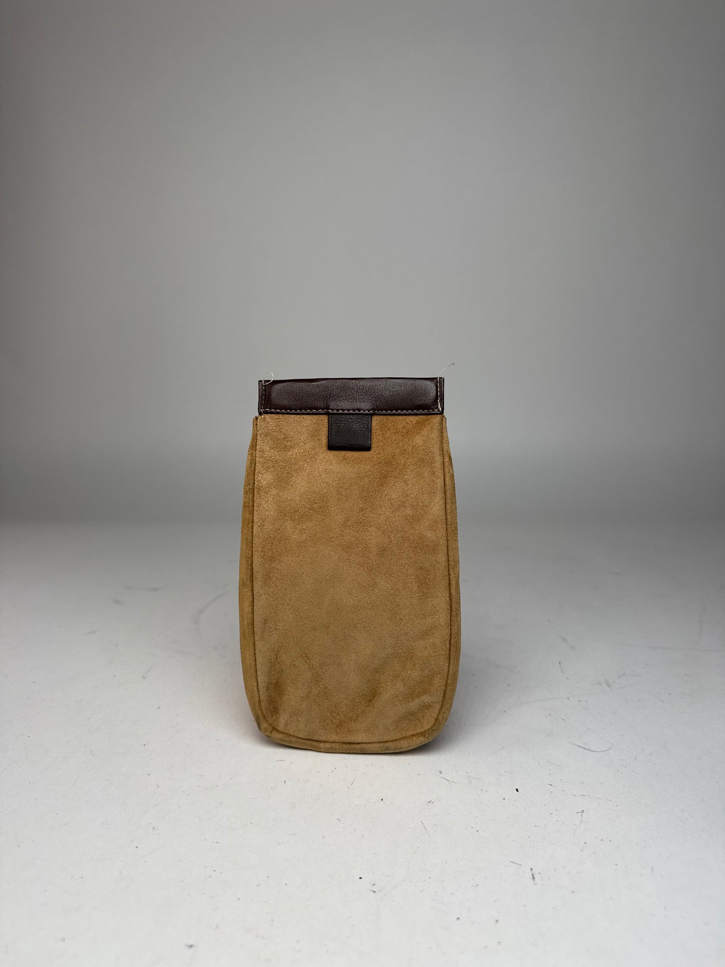 Vintage Loewe Suede Leather Pouch Brown