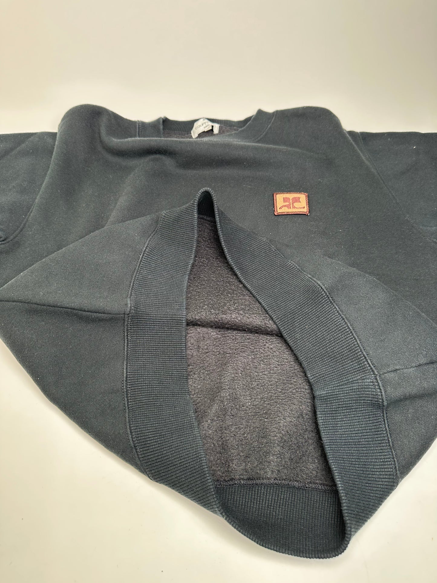 Vintage Courreges Cotton Blend Sweatshirt Black M