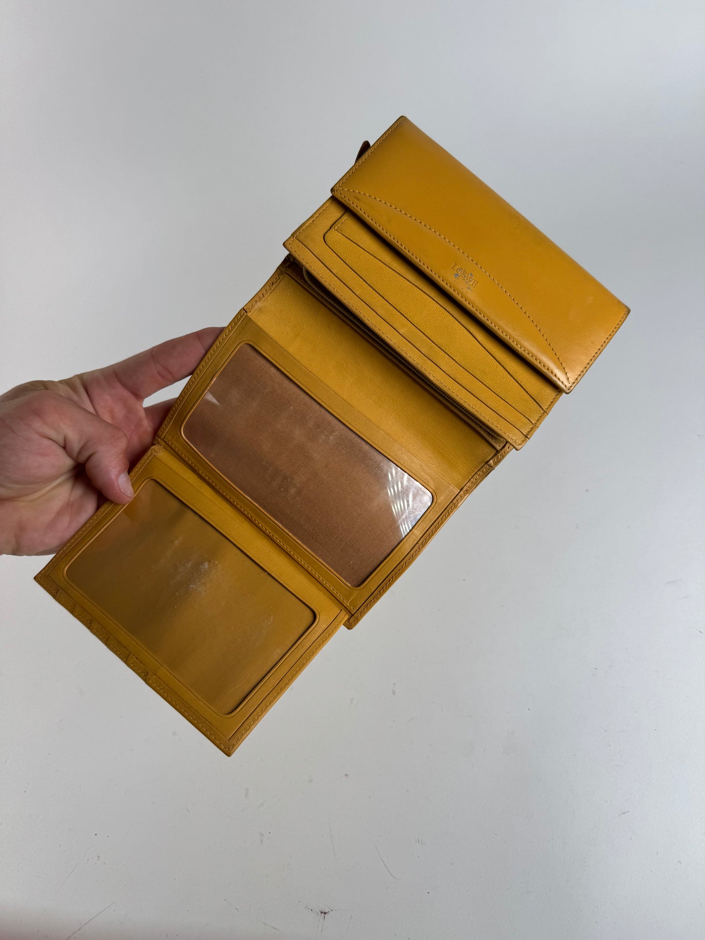 Vintage Loewe Madrid Leather Wallet Yellow