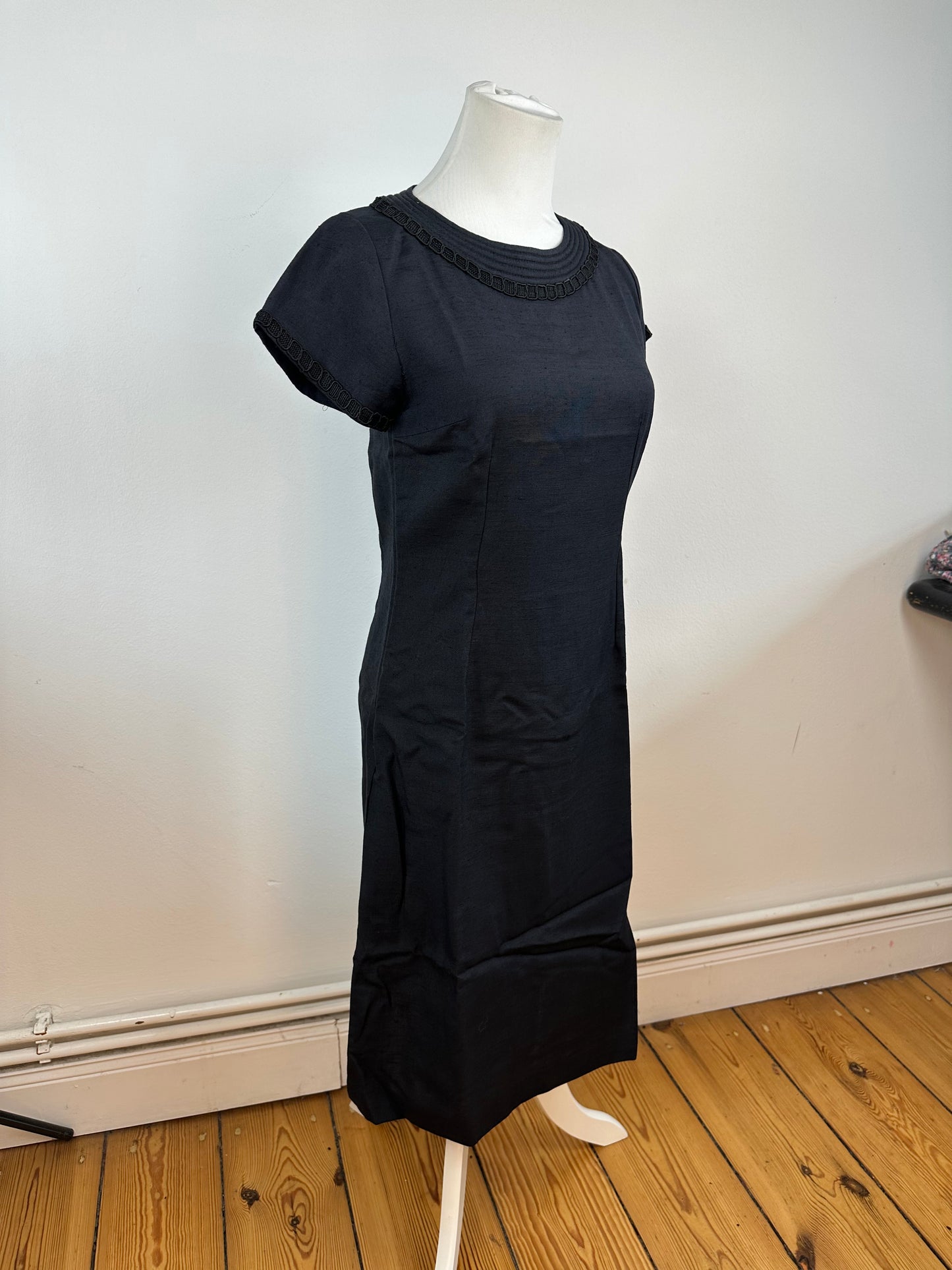 Vintage Givenchy Linen Dress Black M
