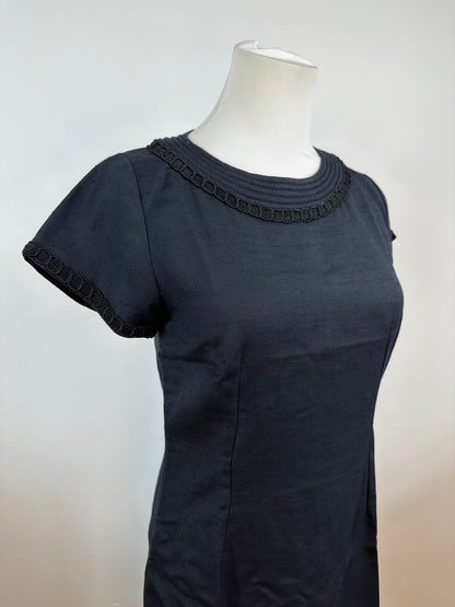 Vintage Givenchy Linen Dress Black M