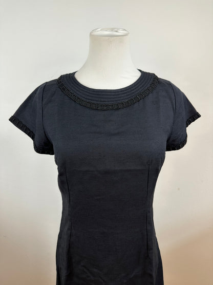 Vintage Givenchy Linen Dress Black M