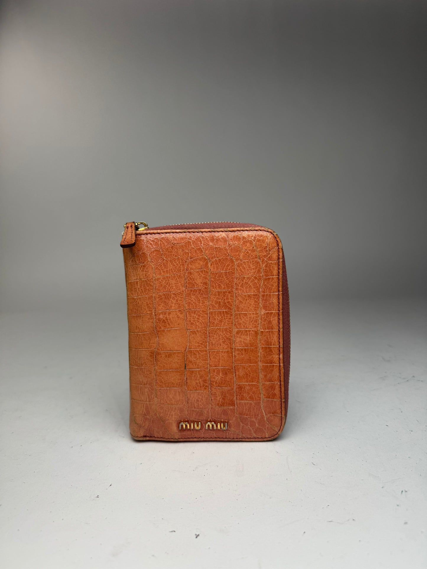 Vintage Miu Miu Leather organizer Orange