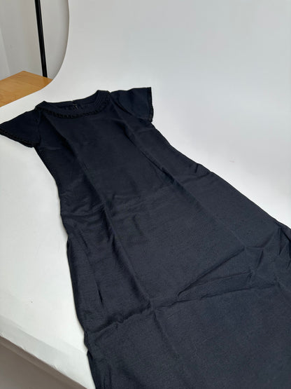 Vintage Givenchy Linen Dress Black M