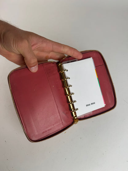 Vintage Miu Miu Leather organizer Orange
