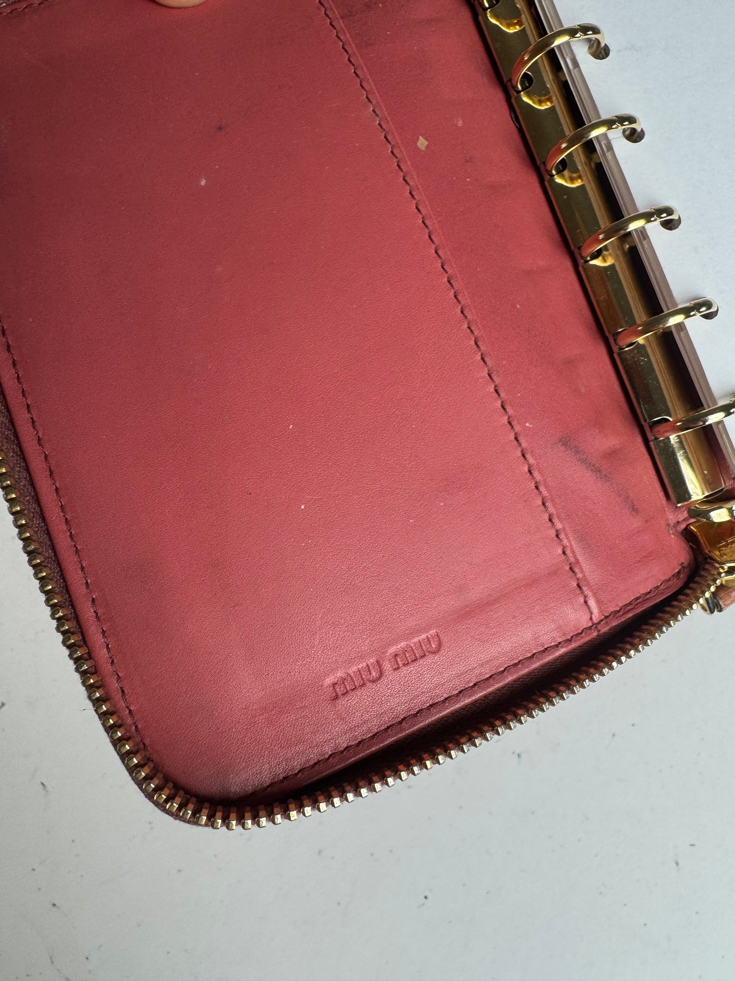 Vintage Miu Miu Leather organizer Orange