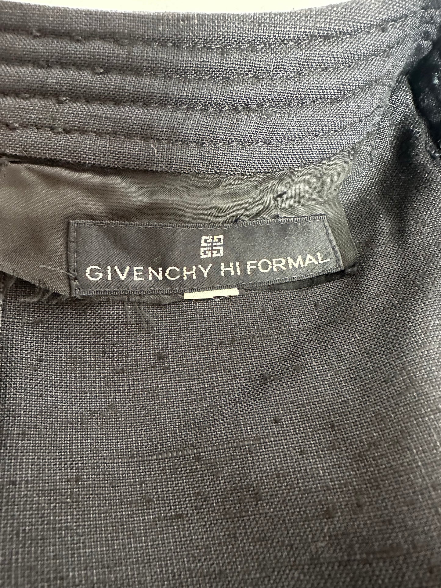 Vintage Givenchy Linen Dress Black M