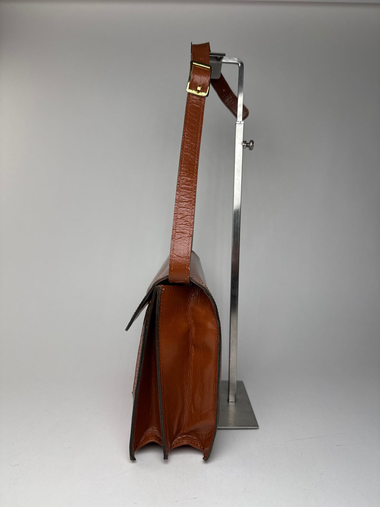 Sac vintage en cuir Yves Saint Laurent orange marron