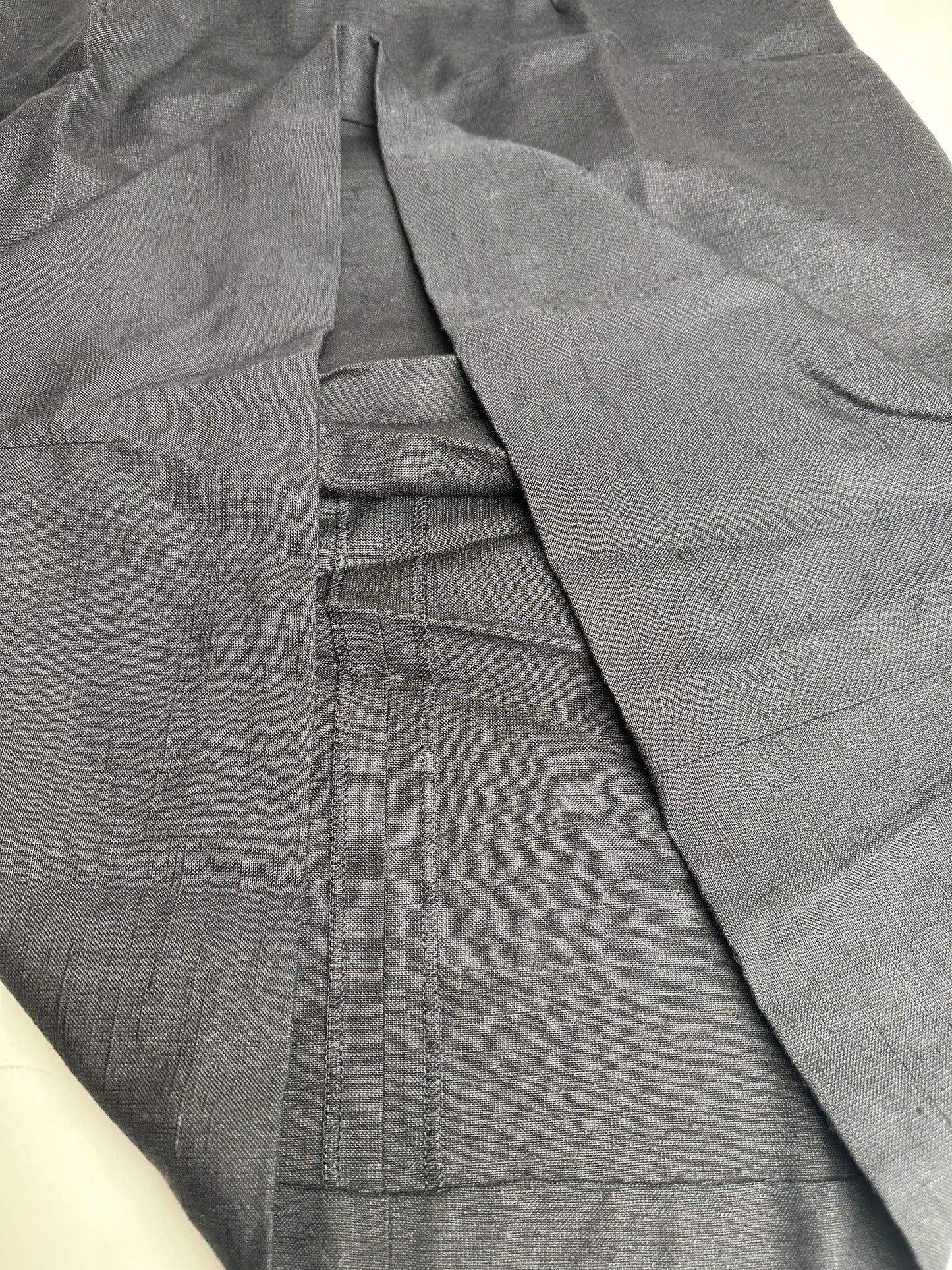 Vintage Givenchy Linen Dress Black M