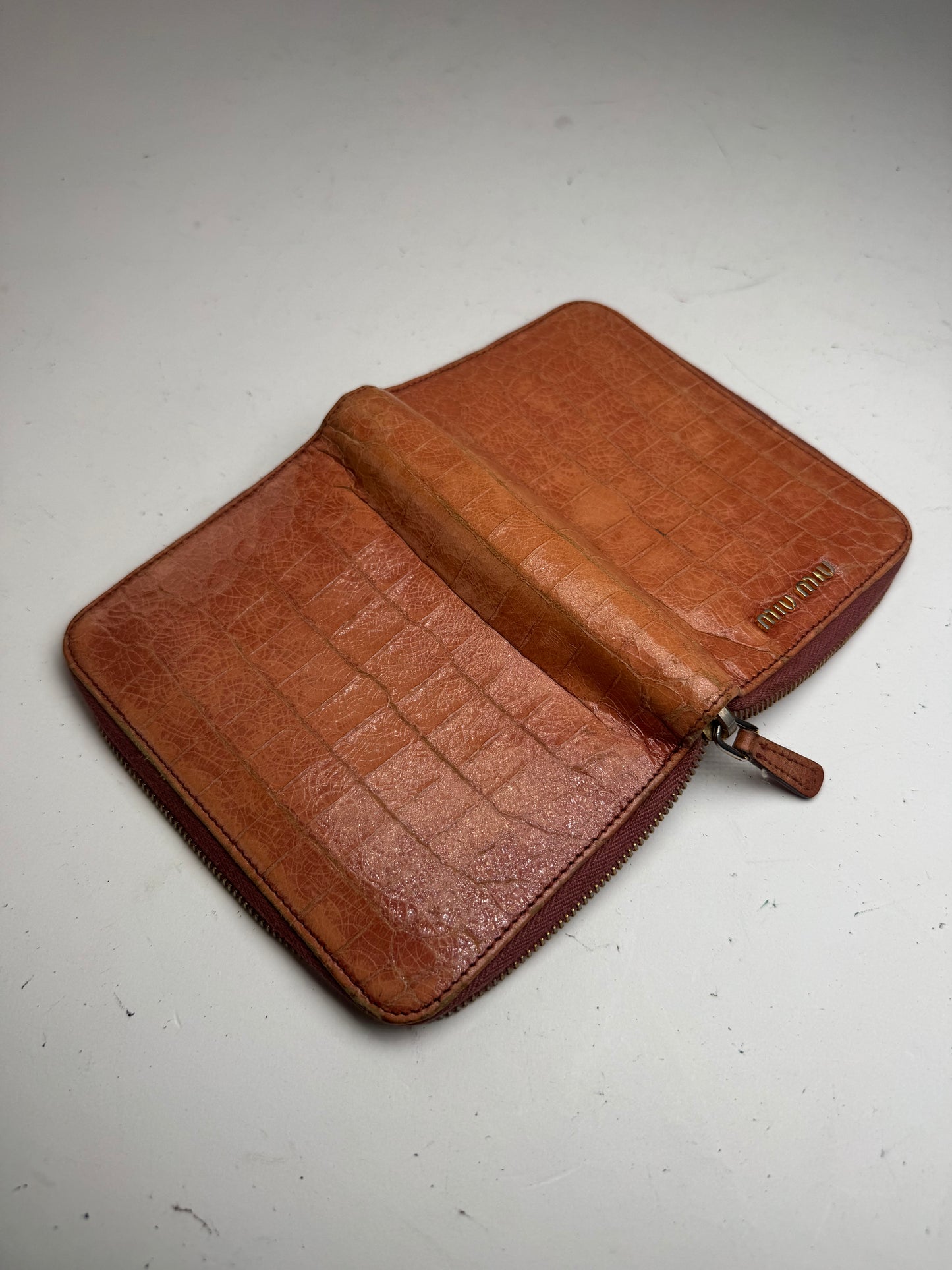 Vintage Miu Miu Leather organizer Orange