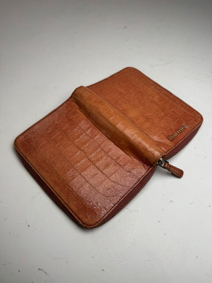 Vintage Miu Miu Leather organizer Orange