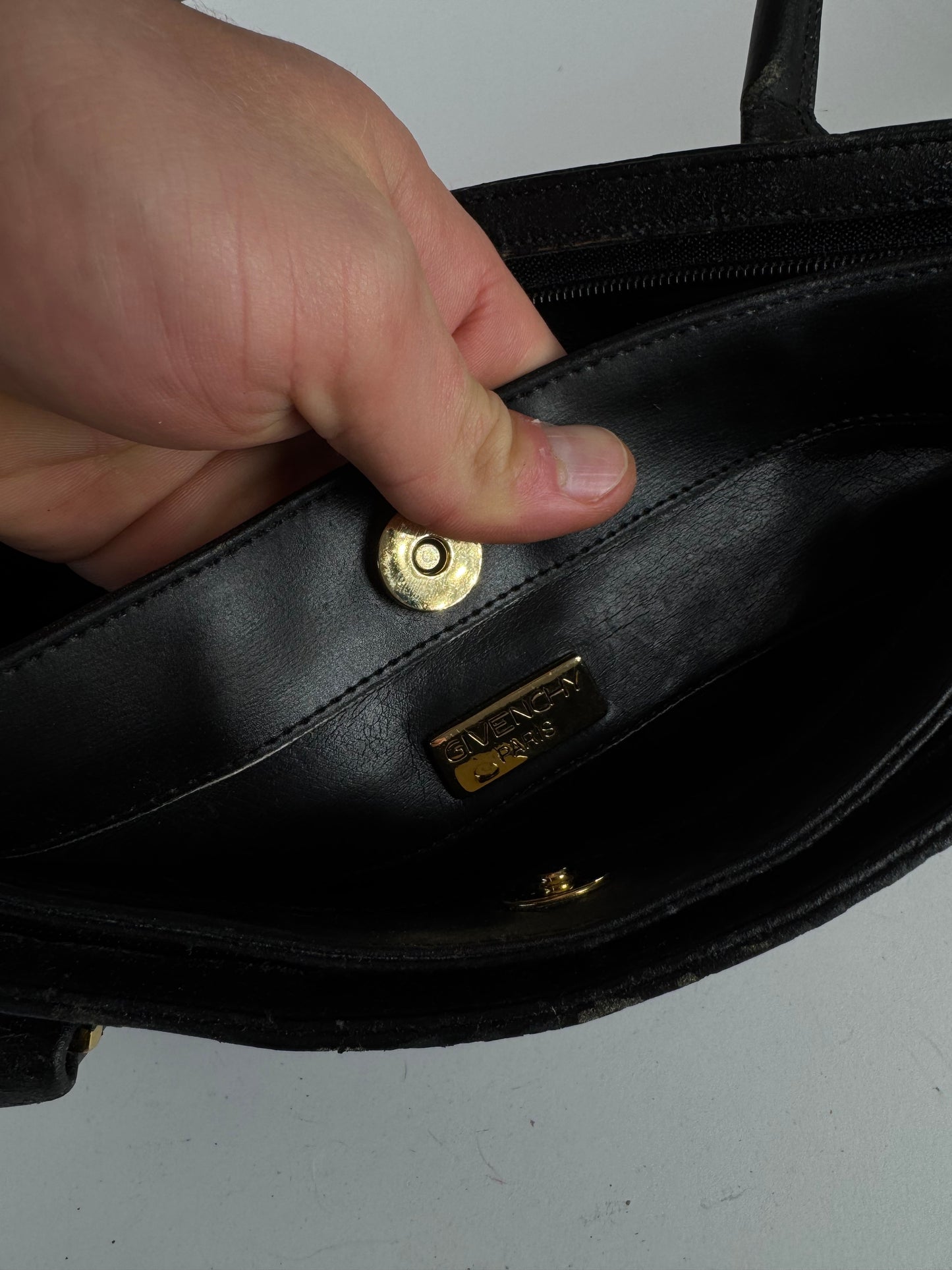 Vintage Givenchy 4G leather bag black