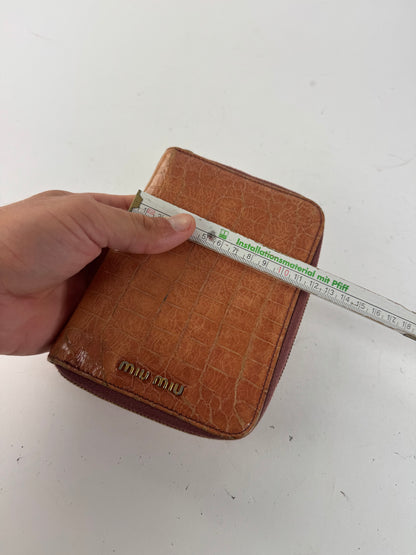 Vintage Miu Miu Leather organizer Orange